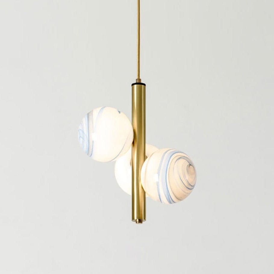 Suspension LED Lluna avec 3 globes en verre modernes | Marco Lucetti