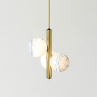 Suspension LED Lluna avec 3 globes en verre modernes | Marco Lucetti