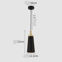 Suspension LED Loft en métal doré | Marco Lucetti A / Noir