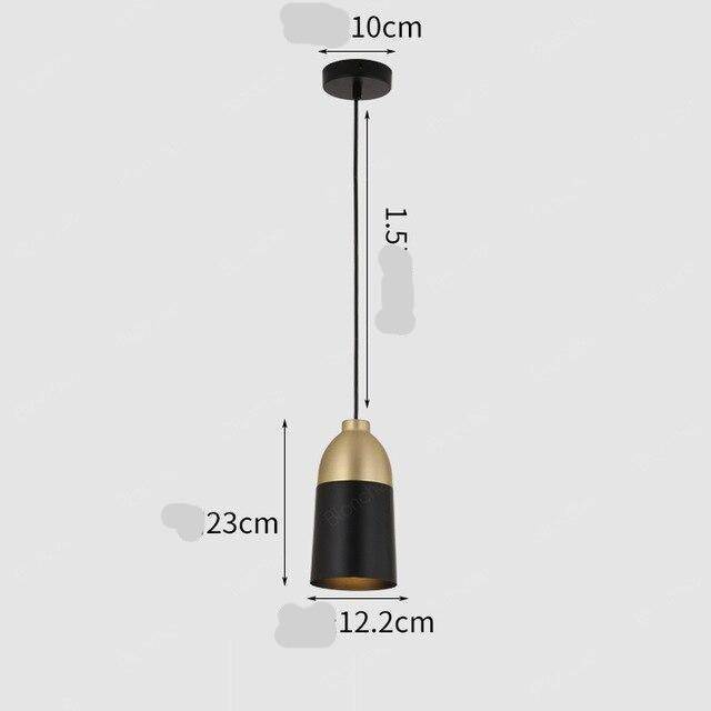 Suspension LED Loft en métal doré | Marco Lucetti B / Noir