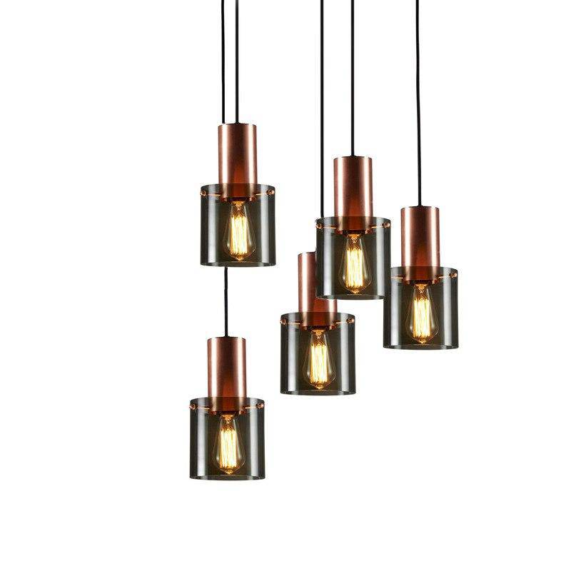Suspension LED Loft en verre cylindrique | Marco Lucetti