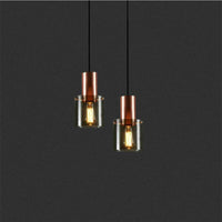 Suspension LED Loft en verre cylindrique | Marco Lucetti