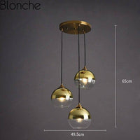 Suspension LED Loft en verre fumé | Marco Lucetti Doré - B