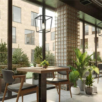 Suspension LED Loft Lanterne Vintage - Luminaire En Fer Réglable Pour Restaurant Cuisine - Lumières Noires | Marco Lucetti Noir