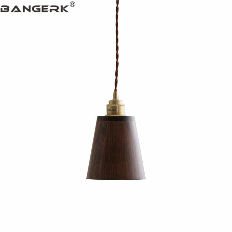 Suspension LED Loft Moderne en Bois avec Abat-Jour Laiton - Design Élégant | Marco Lucetti