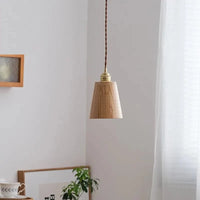 Suspension LED Loft Moderne en Bois avec Abat-Jour Laiton - Design Élégant | Marco Lucetti