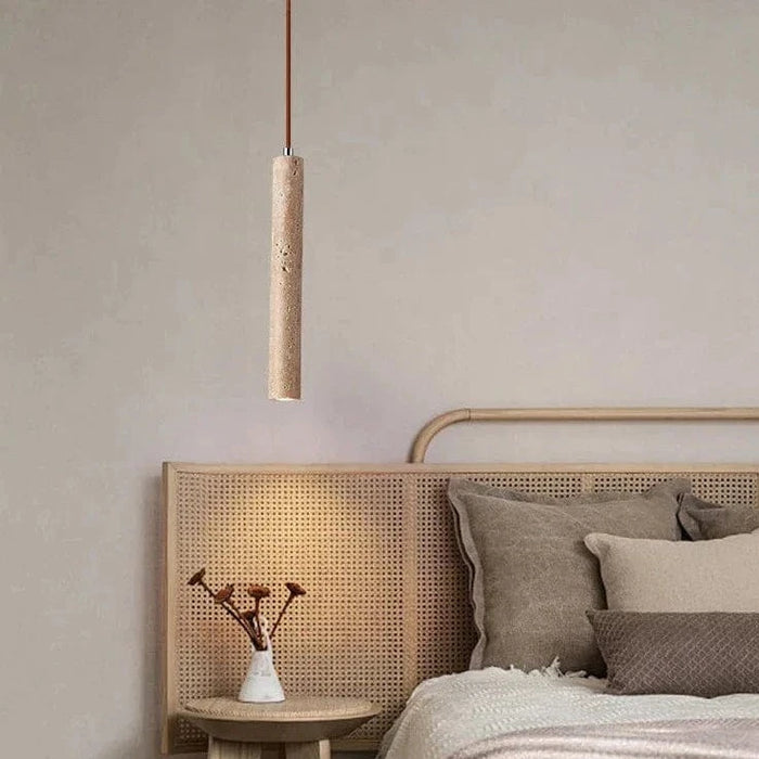 Suspension LED Long Tube bois plafonnier - Style japonais vent silencieux. | Marco Lucetti