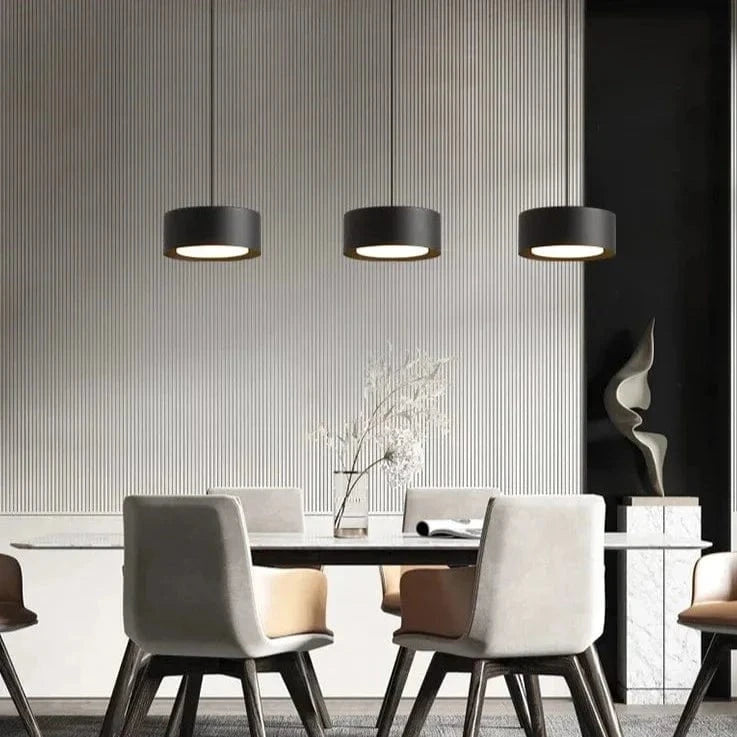 Suspension LED "Lumière Élégante" en acrylique noir et blanc | Marco Lucetti