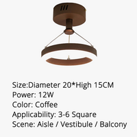 Suspension LED design avec télécommande - Luminaire acrylique Lampara Abajur