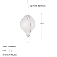 Suspension LED Lustre Lumière Soie Nordique  pour Salle à Manger Salon Bar - Luminaires Suspendus de Marque | Marco Lucetti