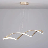 Suspension LED Lustres Modernes pour Salle à Manger Salon Chambre - L92cm - Or/Chrome/Noir - Télécommande/Contrôle APP | Marco Lucetti