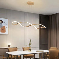 Suspension LED Lustres Modernes pour Salle à Manger Salon Chambre - L92cm - Or/Chrome/Noir - Télécommande/Contrôle APP | Marco Lucetti