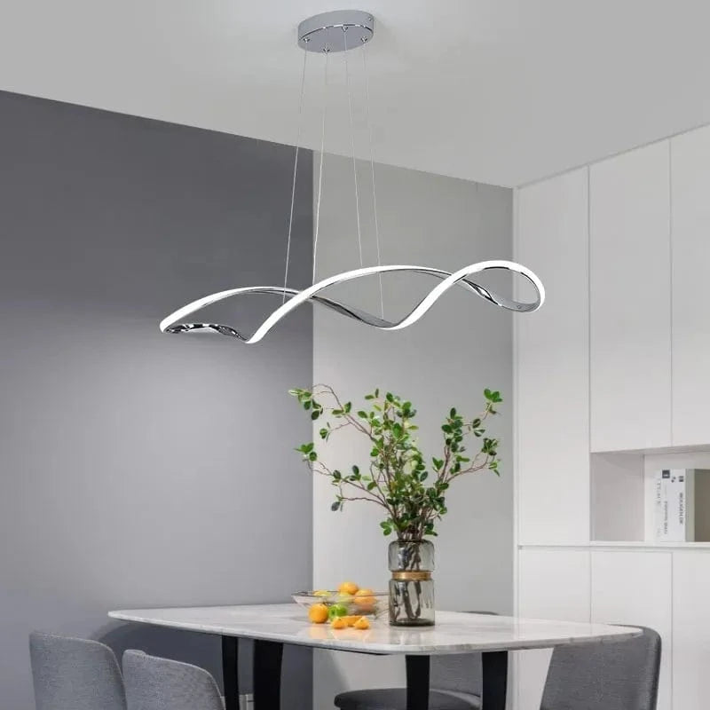 Suspension LED Lustres Modernes pour Salle à Manger Salon Chambre - L92cm - Or/Chrome/Noir - Télécommande/Contrôle APP | Marco Lucetti