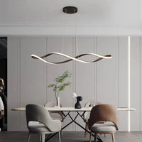 Suspension LED Lustres Modernes pour Salle à Manger Salon Chambre - L92cm - Or/Chrome/Noir - Télécommande/Contrôle APP | Marco Lucetti