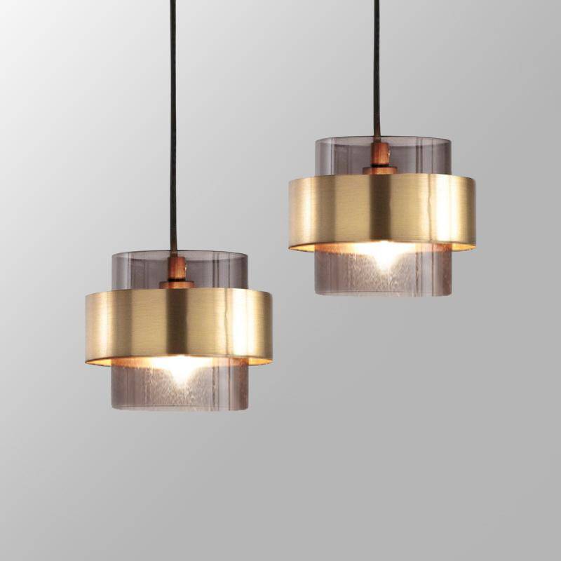 Suspension LED Luxe Doré et Verre | Marco Lucetti