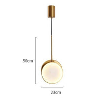 Suspension LED Luxe en Marbre et Doré | Marco Lucetti