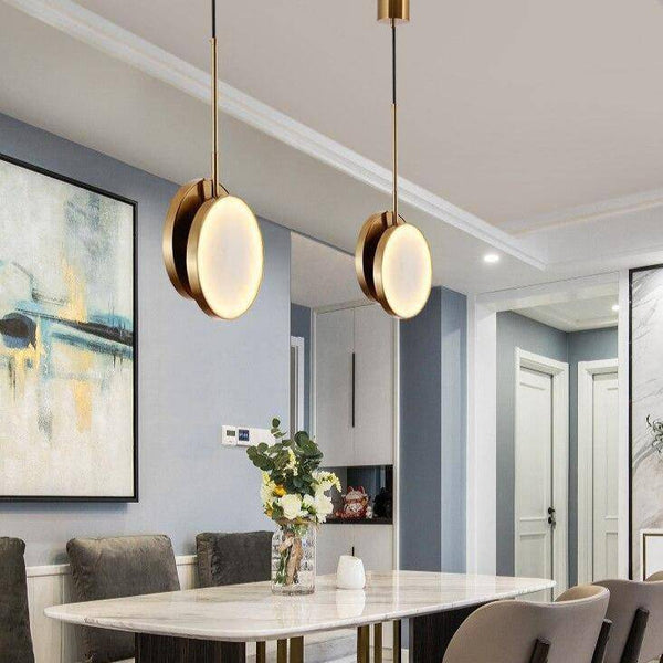 Suspension LED Luxe en Marbre et Doré | Marco Lucetti