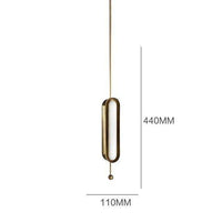 Suspension LED Luxury avec double base dorée arrondie | Marco Lucetti 11 x 44cm