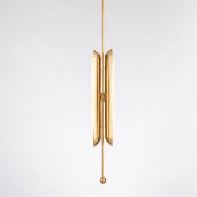 Suspension LED Luxury avec double base dorée arrondie | Marco Lucetti