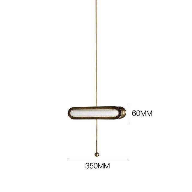 Suspension LED Luxury avec double base dorée arrondie | Marco Lucetti 35 x 6cm