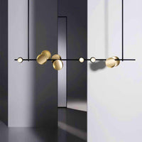 ★ Suspension LED Luxury en métal avec disque doré ★ | Marco Lucetti