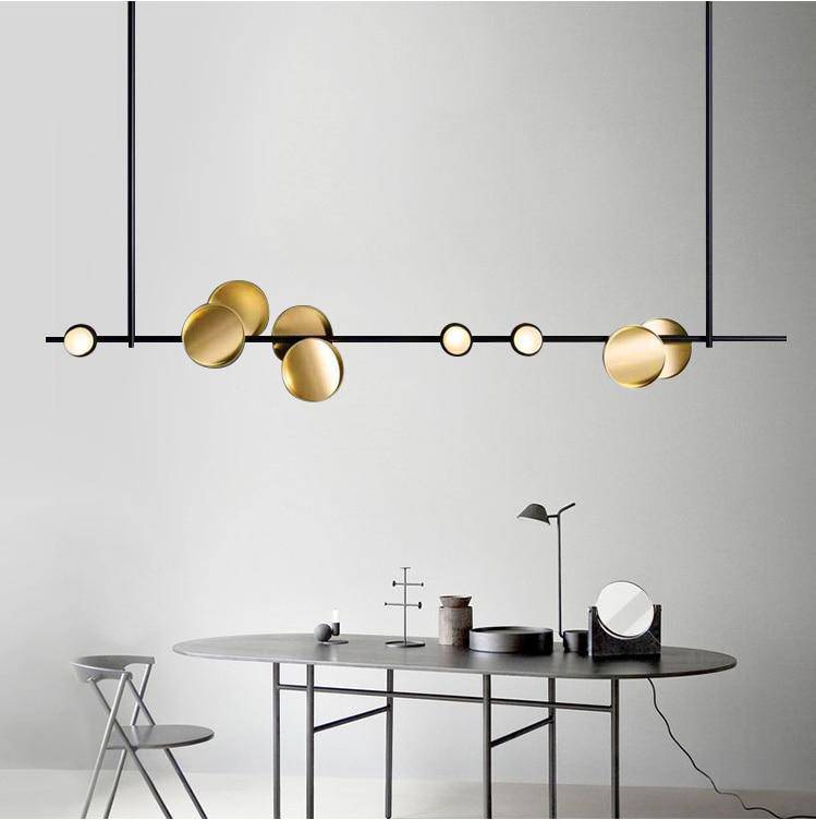 ★ Suspension LED Luxury en métal avec disque doré ★ | Marco Lucetti