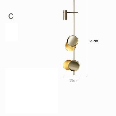 ★ Suspension LED Luxury en métal avec disque doré ★ | Marco Lucetti C