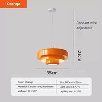 Suspension LED Macaron Impact en Acier au Carbone Aluminium Illumination | Marco Lucetti Orange-Blanc / Blanc froid