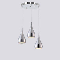 Suspension LED Mainstream | Marco Lucetti 3 chromés - Base ronde
