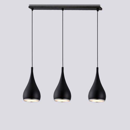 Suspension LED Mainstream | Marco Lucetti 3 noirs - Base rectangle