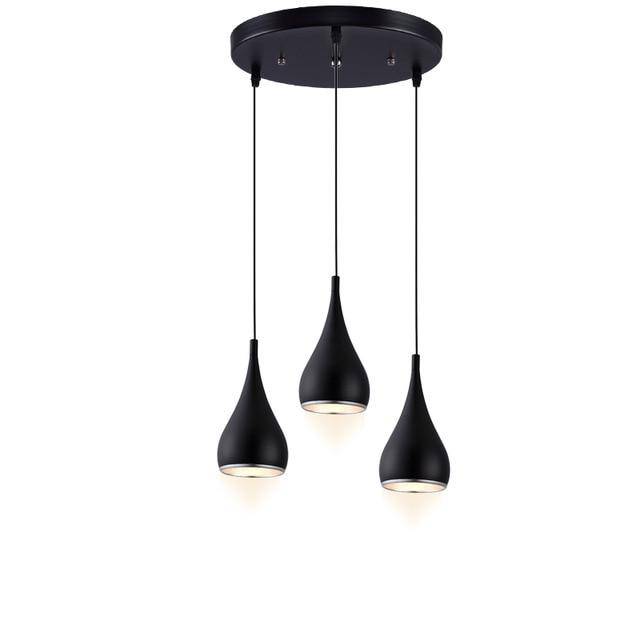 Suspension LED Mainstream | Marco Lucetti 3 noirs - Base ronde