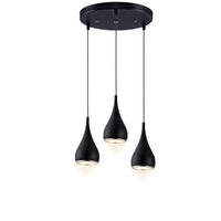Suspension LED Mainstream | Marco Lucetti 3 noirs - Base ronde