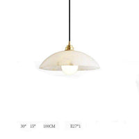 Suspension LED Marbre Blanc | Marco Lucetti 30 x 15cm