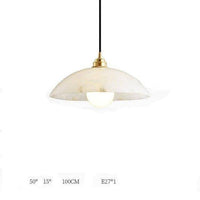 Suspension LED Marbre Blanc | Marco Lucetti 50 x 15cm