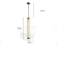 Suspension LED Marbre Doré | Marco Lucetti 1 lampe - 8 x 60cm / Froide