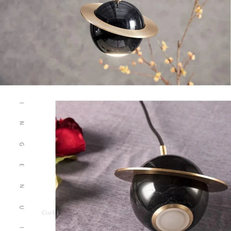 Suspension LED Marbrée - Design Épuré | Marco Lucetti