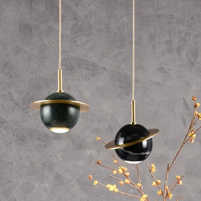 Suspension LED Marbrée - Design Épuré | Marco Lucetti