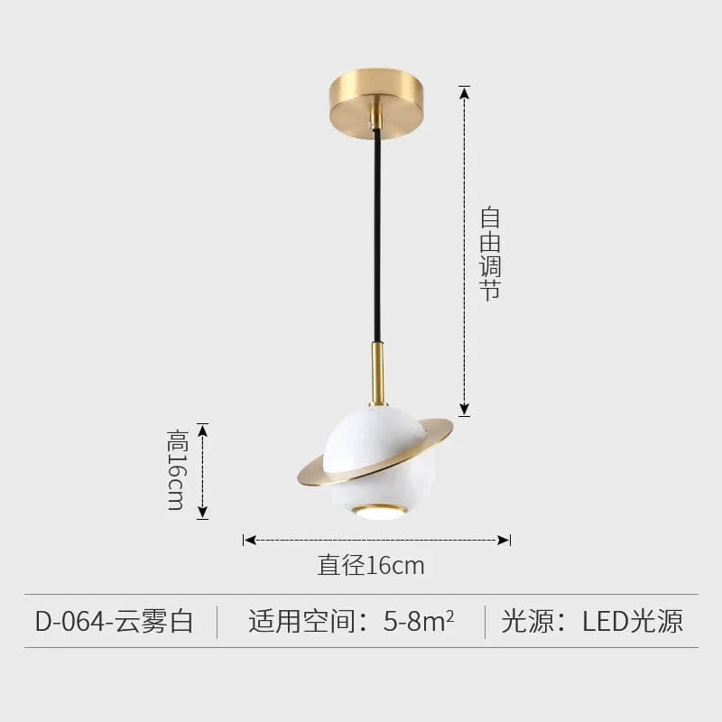 Suspension LED Marbrée - Design Épuré | Marco Lucetti Blanc