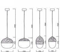 Suspension LED Marla en bois. | Marco Lucetti