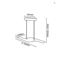 Suspension LED Maya Zigezag Argent | Marco Lucetti