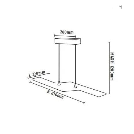 Suspension LED Maya Zigezag Argent | Marco Lucetti