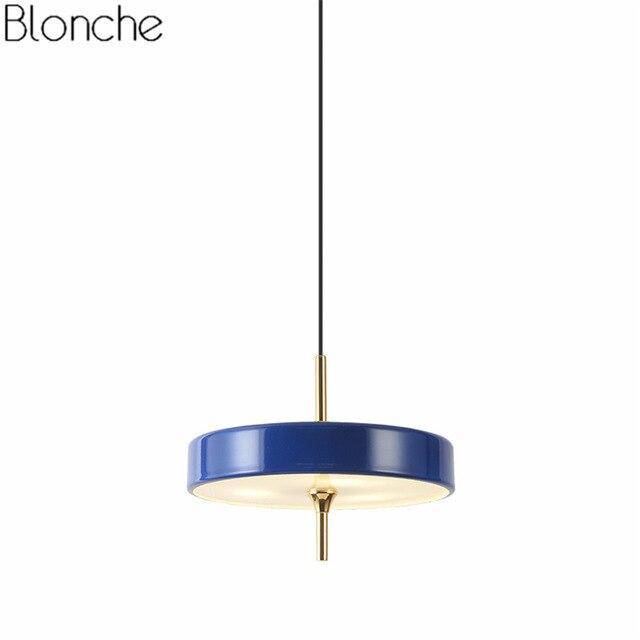 Suspension LED Métal Coloré Style Industriel | Marco Lucetti Bleu