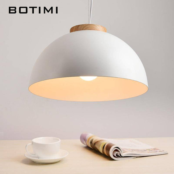 Suspension LED métal et bois Botimi | Marco Lucetti