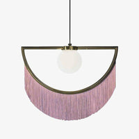 Suspension LED Métal et Pendentif Coloré | Marco Lucetti Rose / 38 x 34cm