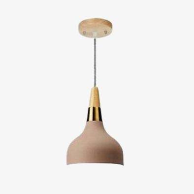 Suspension LED métal khaki doré Casa | Marco Lucetti