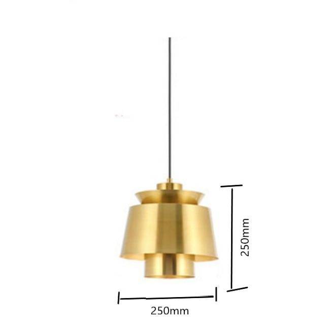 Suspension LED métallique colorée "Lumina Bar" | Marco Lucetti Doré