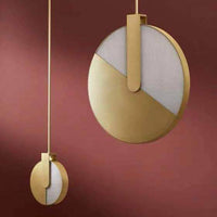 Suspension LED Minimalist Gold Disc | Marco Lucetti