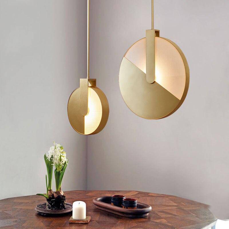 Suspension LED Minimalist Gold Disc | Marco Lucetti