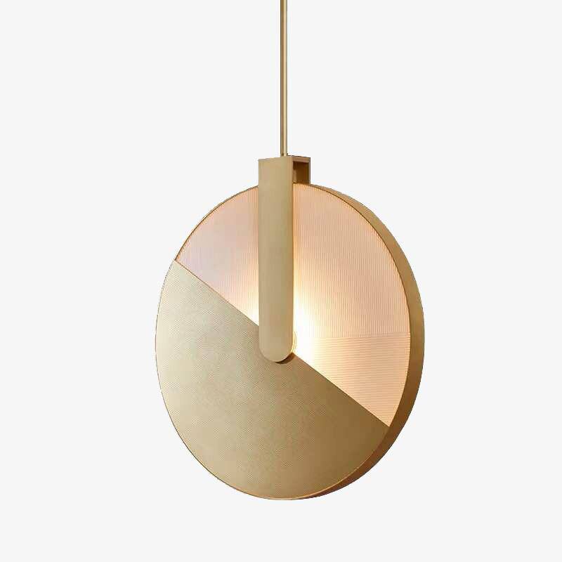 Suspension LED Minimalist Gold Disc | Marco Lucetti