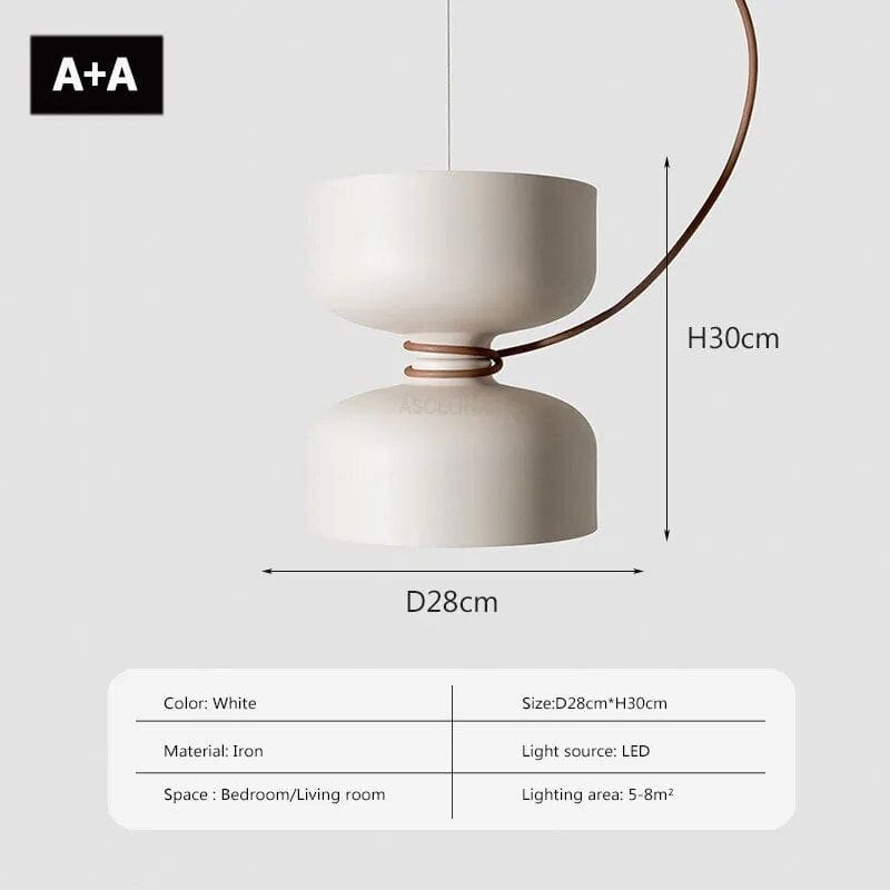 Suspension LED Minimaliste en Fer | Marco Lucetti LPL140 Blanc AA / Pas d'ampoule